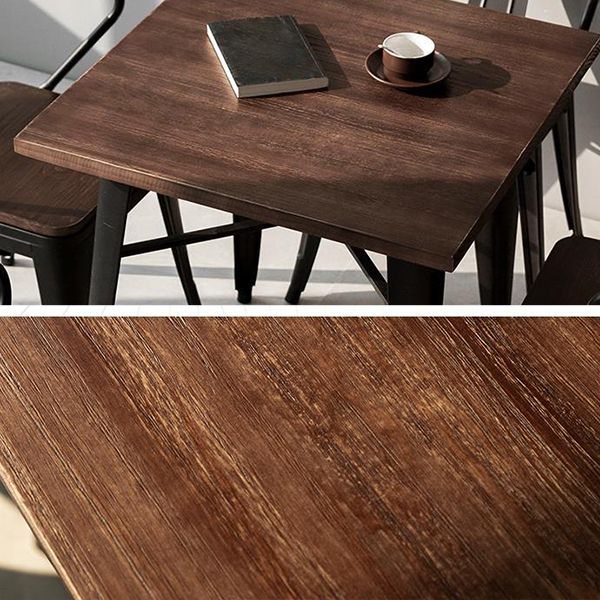 Industriel 1/2/5 pièces meubles en bois massif en bois ensemble en marron