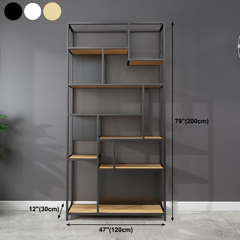 11.81"W Bookcase Industrial Style Open Back Bookcase for Study Room Clearhalo 'Bookcases' 'furn' 'furn_bookcases' 'Furniture' 'furniture_bookcases' 'kitchen' 'kitchen_bookcases' 'Living Room Furniture' 'Office Furniture' 1200x1200_ed1b9145-9b85-4fe0-8439-57ddb5318d27