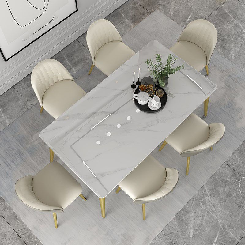 Nordic 1/5/6/7 Pieces Dining Set Sintered Stone Dining Table with Leather Chairs Clearhalo 'Dining Room Sets' 'Dining Tables & Seating' 'dining_room_set' 'furn' 'furn_dining_room_set' 'Furniture' 'furniture_dining_room_set' 'Kitchen & Dining Furniture' 'kitchen&dining_furn' 'kitchen' 1200x1200_ed1cb96d-ca6b-4426-b8b8-5352c7abcbf5