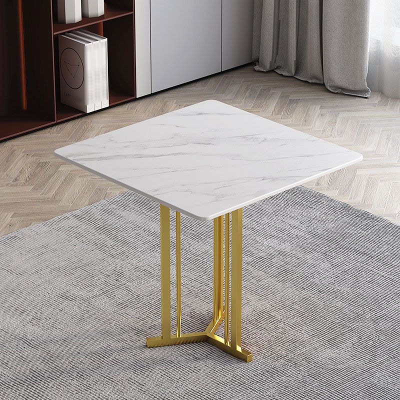 Stone Top Dining Table Contemporary Dining Table with Gold Pedestal Base Clearhalo 'Dining Tables & Seating' 'Dining Tables' 'dining_table' 'furn' 'furn_dining_table' 'Furniture' 'furniture_dining_table' 'Kitchen & Dining Furniture' 'kitchen' 'kitchen_dining_table' 1200x1200_ed1dd97e-ddb3-4c35-b39e-ca12526afcf1