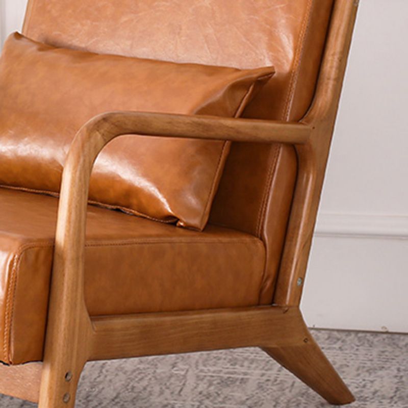 Mid-Century Modern Accent Armchair Living Room Round Arms Pillow Back Arm Chair Clearhalo 'Accent Chairs' 'accent_chairs' 'Chairs & Seating' 'furn' 'furn_accent_chairs' 'Furniture' 'Living Room Furniture' 1200x1200_ed1e758f-0fd1-4193-8330-a1cde9a68321