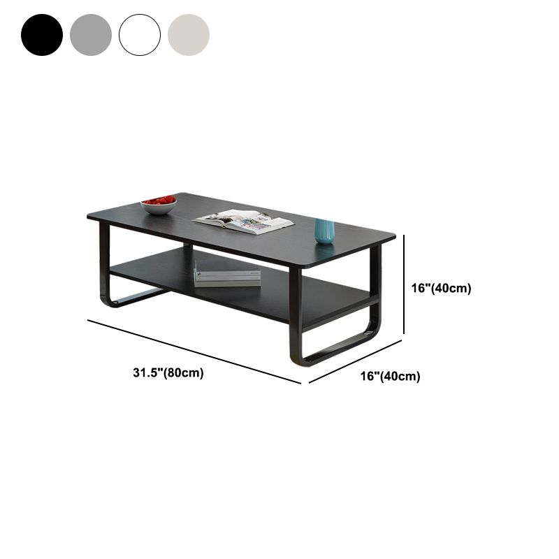Modern Style Rectangular Wooden Table Metal Sled Base Coffee Table Clearhalo 'Coffee & Accent Tables' 'Coffee Tables' 'coffee_tables' 'furn' 'furn_coffee_tables' 'Furniture' 'Living Room Furniture' 1200x1200_ed236326-d48d-4db4-9867-5375174281b2