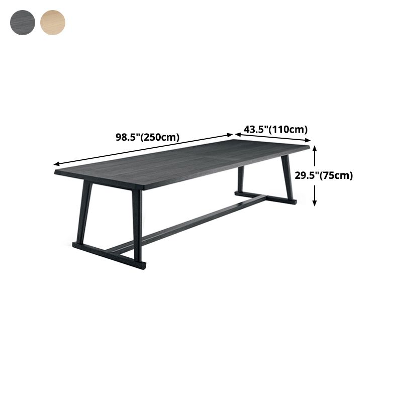 Solid Wood Modern Table for Restaurant Rectangle Dining Table with Trestle Base Clearhalo ' dining_table' 'Dining Tables & Seating' 'Dining Tables' 'furn' 'furn_dining_table' 'Furniture' 'furniture_dining_table' 'Kitchen & Dining Furniture' 'kitchen&dining_furn' 'kitchen' 'kitchen_dining_table' 1200x1200_ed24c75f-d9d5-4f82-970b-0c5b652b2add