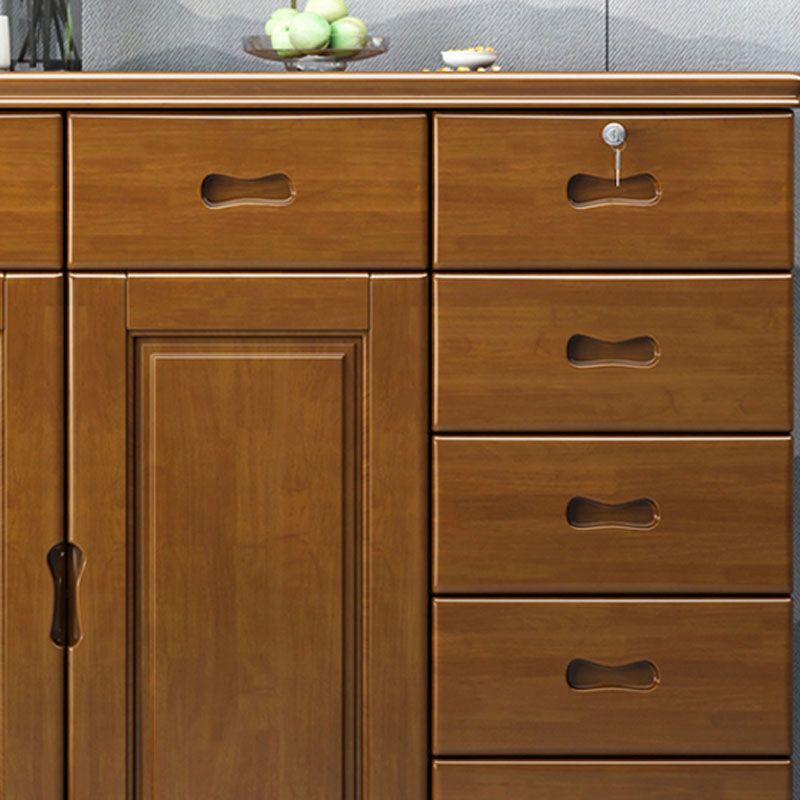 Solid Wood 1/2 - Door Accent Cabinet Mid Century 15.7" D Storage Cabinet with Drawers Clearhalo 'Cabinets & Chests' 'cabinets_chests' 'furn' 'furn_cabinets_chests' 'Furniture' 'Living Room Furniture' 1200x1200_ed250389-25e3-445b-a8ae-9576e8a1adcc