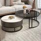 Modern Glass Coffee Cocktail Table Round Nesting Coffee Table Set Clearhalo 'Coffee & Accent Tables' 'Coffee Tables' 'coffee_tables' 'furn' 'furn_coffee_tables' 'Furniture' 'Living Room Furniture' 1200x1200_ed26edfc-c0a4-4c2d-a3a8-b10f97bcfc82