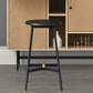 Contemporary Style Metal Bar Stool Footrest Counter Stool in Black Clearhalo 'Bar Furniture' 'Bar Stools' 'bar_stools' 'furn' 'furn_bar_stools' 'Furniture' 'Kitchen & Dining Furniture' 1200x1200_ed270065-b8b5-44de-bbd1-ce97df8510c4