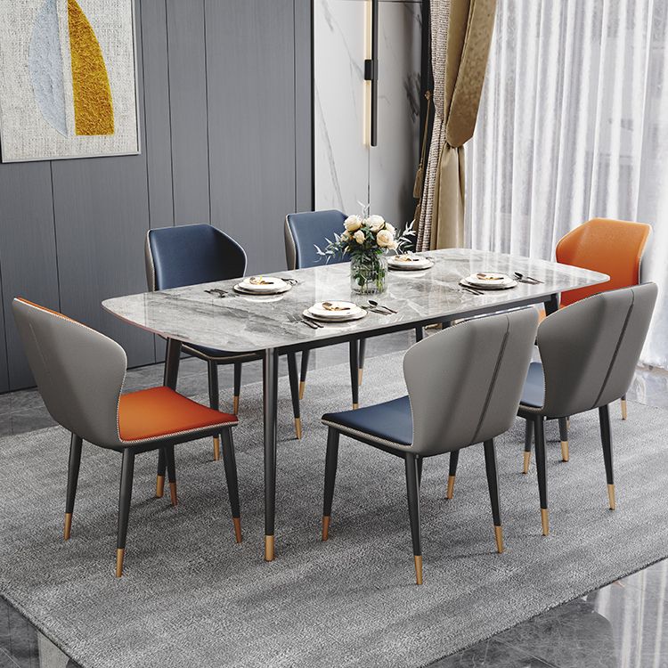 Traditional Luxury Rectangle Dining Table Grey Sintered Stone Table with 4 Legs for Dining Room Clearhalo ' dining_table' 'Dining Tables & Seating' 'Dining Tables' 'furn' 'furn_dining_table' 'Furniture' 'furniture_dining_table' 'Kitchen & Dining Furniture' 'kitchen&dining_furn' 'kitchen' 'kitchen_dining_table' 1200x1200_ed28489e-2edc-4d74-b09e-9820aa2bf51d