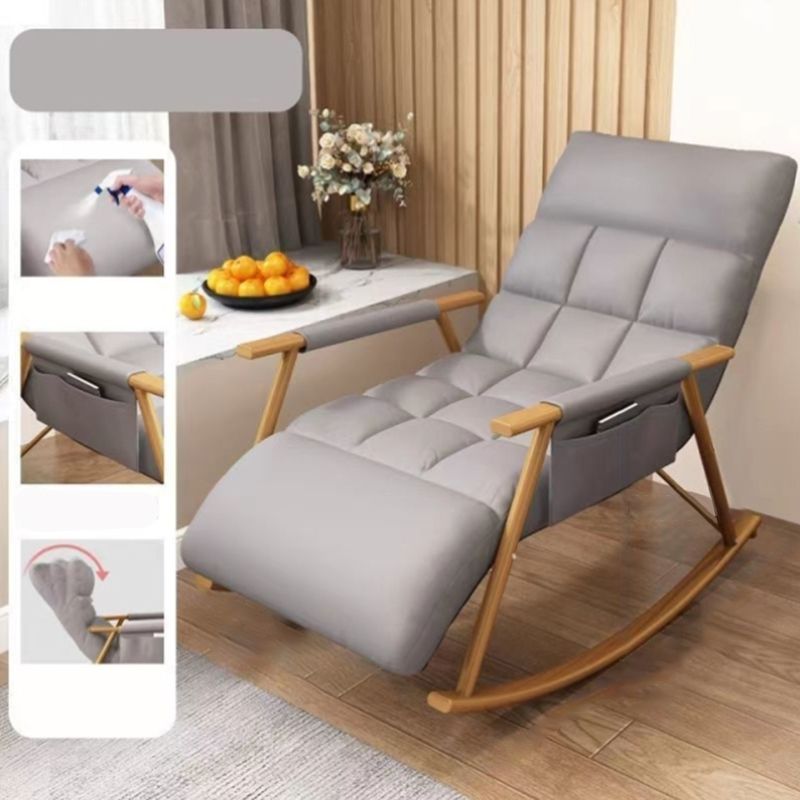 Chaise de fauteuil incliné créatif couleurs de couleur de couleur unie en cuir en cuir solide