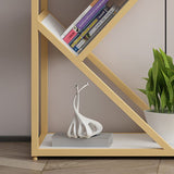 Glam Metal Bookshelf Standard Open Back Bookcase with Shelves