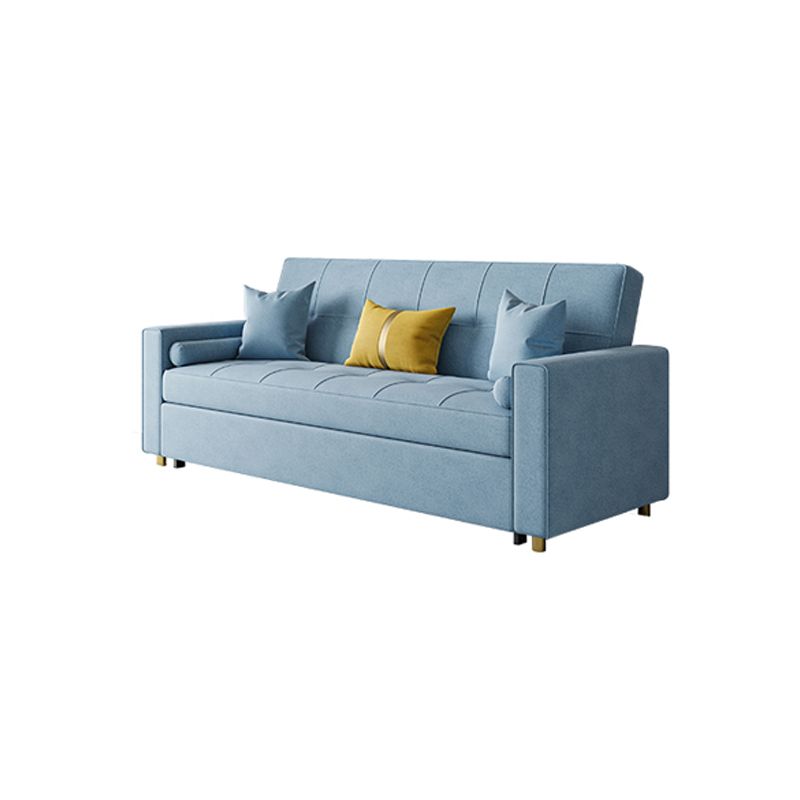 Scandinavian Futon Sofa Bed Upholstered Cushion Back Square Arms Sleeper Sofa Clearhalo 'furn' 'furn_futons' 'Furniture' 'Futons & Daybeds' 'Futons' 'Living Room Furniture' 1200x1200_ed2c4288-a940-4696-8a1b-04b9eaf8966a