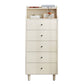 Modern White Cabinet Soft Close Drawers Wood Accent Chests with Drawer