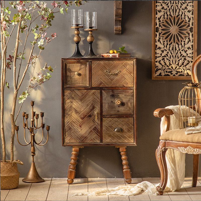 Industrial Rectangle Solid Wood With Doors Cabinet Distressed Wood Accent Cabinet Clearhalo 'Cabinets & Chests' 'cabinets_chests' 'furn' 'furn_cabinets_chests' 'Furniture' 'Living Room Furniture' 1200x1200_ed2ed076-e9e9-4d13-b4f5-2c80b66902fe