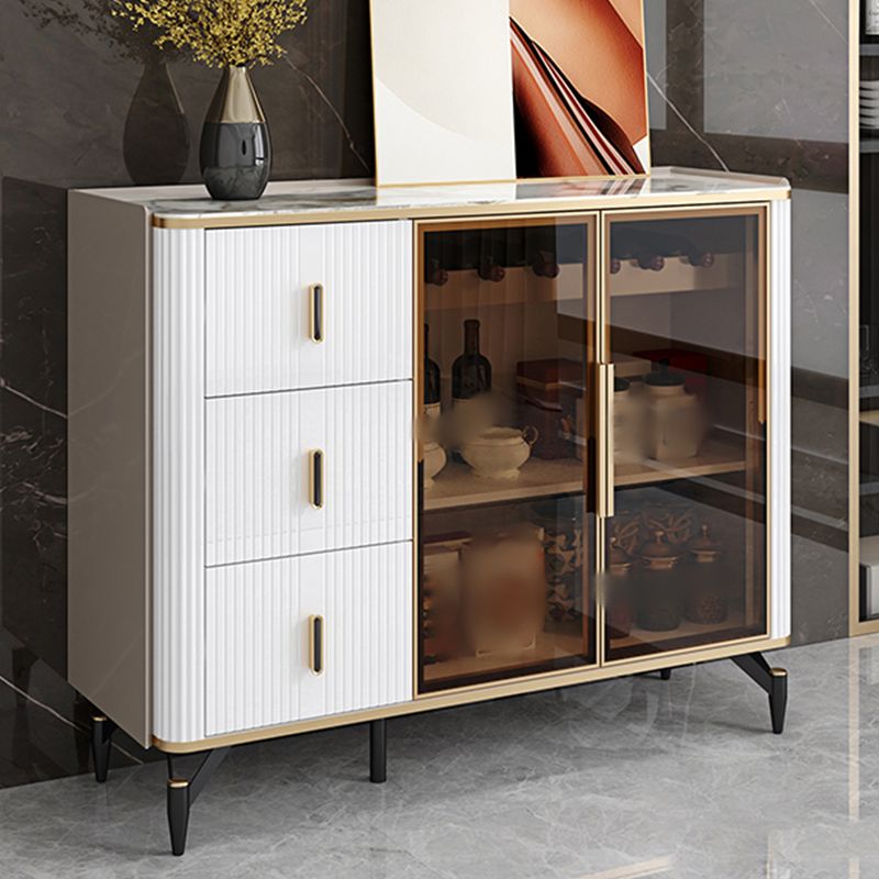 Armadio da pranzo per porte in vetro di altezza da 38 pollici per cucina