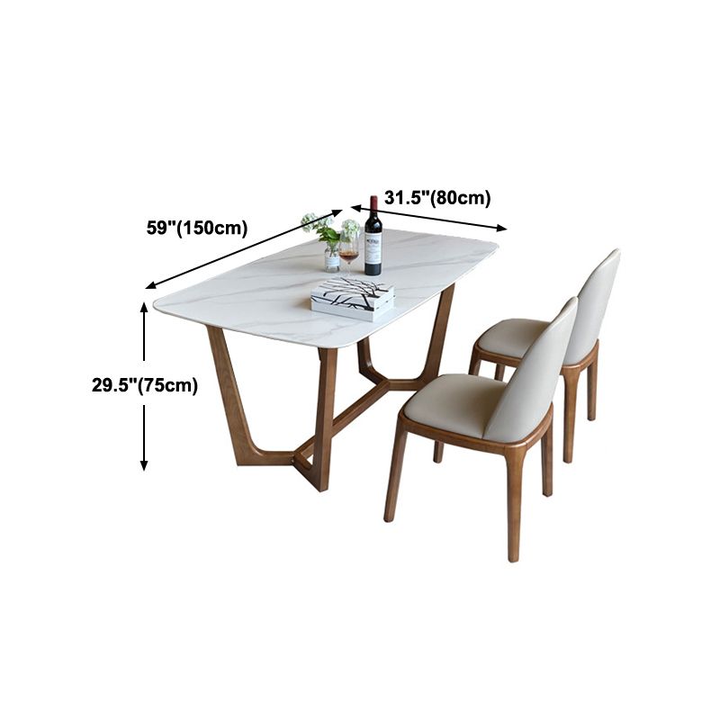 Modern Rectangle Dining Table 4 Legs Standard Height Table without Chair Clearhalo 'Dining Tables & Seating' 'Dining Tables' 'dining_table' 'furn' 'furn_dining_table' 'Furniture' 'Kitchen & Dining Furniture' 1200x1200_ed2ffba5-dd73-4873-b822-4d32552db0d6
