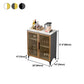 Wood Living Room Sideboard Cabinet Glam Server Cabinet with Storage and Glass Door Clearhalo 'buffet_sideboard' 'Buffets & Sideboards' 'Furniture' 'furniture_buffet_sideboard' 'Kitchen & Dining Furniture' 1200x1200_ed303810-f039-4032-9dd3-7b5802a90e5f