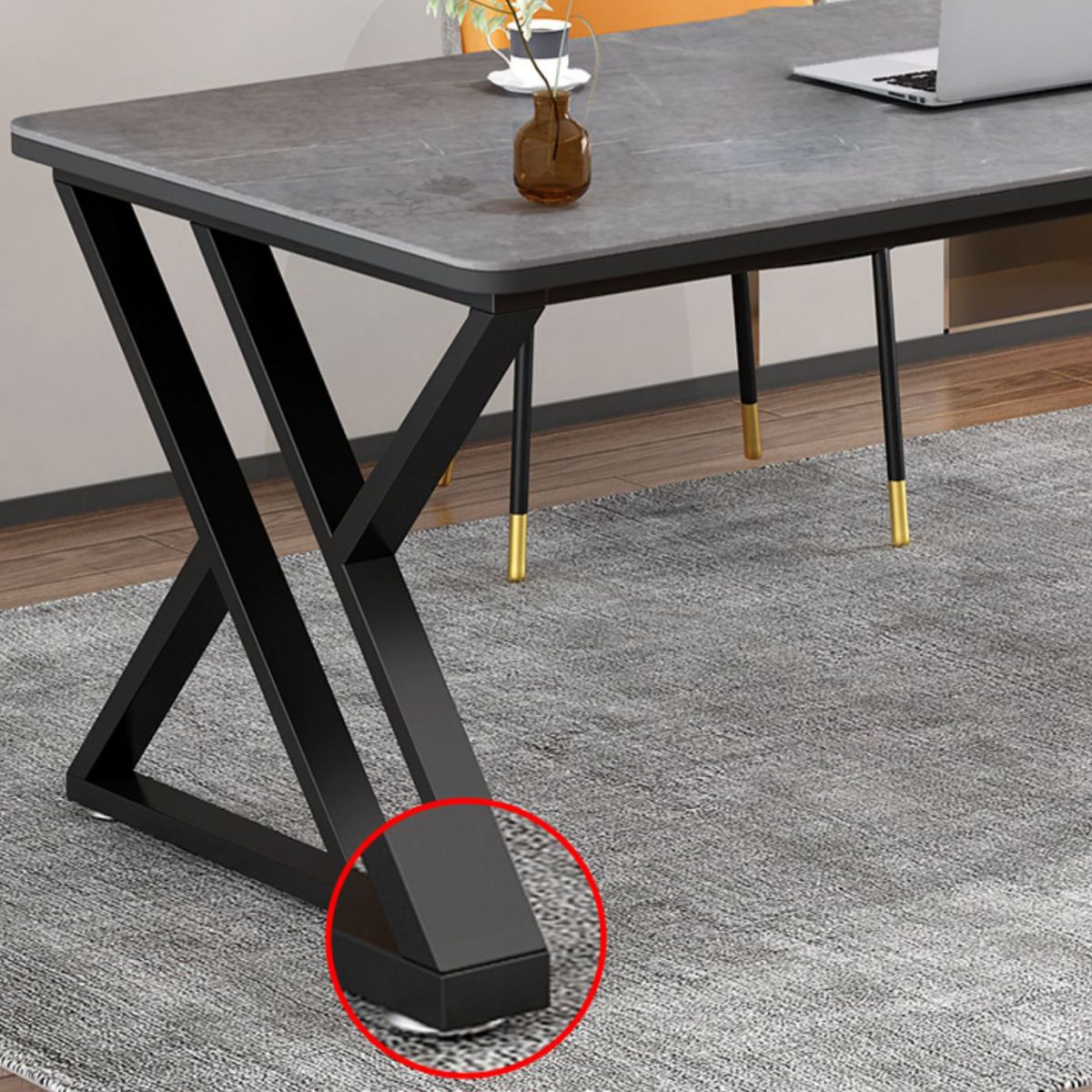 Contemporary Office Desk Black Computer Desk with Metal Legs Clearhalo 'furn' 'furn_office_desk' 'Furniture' 'Office Desks' 'Office Furniture' 'office_desk' 1200x1200_ed30a74f-cd1c-43db-8cd5-55d87102b6b6