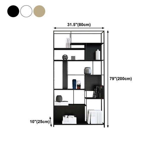 Metal Industrial Etagere Bookshelf Vertical Iron Open Bookshelf for Office Clearhalo 'Bookcases' 'furn' 'furn_bookcases' 'Furniture' 'furniture_bookcases' 'kitchen' 'kitchen_bookcases' 'Living Room Furniture' 'Office Furniture' 1200x1200_ed3292f1-d16a-4b65-81aa-786be41eae9f