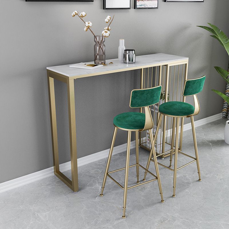 Nordic Glam Rectangle Sintered Stone Table Dining Bar Counter Table for Home Clearhalo 'Bar Furniture' 'Bar Tables' 'bar_tables' 'furn' 'furn_bar_tables' 'Furniture' 'furniture_bar_tables' 'Kitchen & Dining Furniture' 1200x1200_ed3351cd-7b24-4474-8537-810671cb4b58