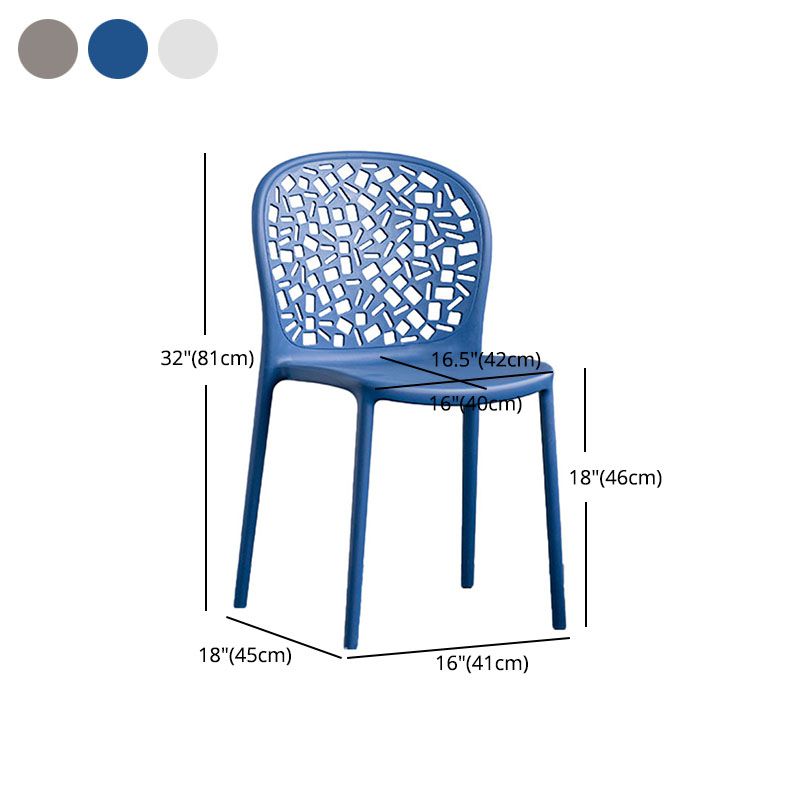 Scandinavian Open Back Dining Side Chair Plastic Dining Armless Chair Clearhalo ' kitchen&dining_furn' 'Dining Chairs' 'Dining Tables & Seating' 'dining_chair' 'furn' 'furn_dining_chair' 'Furniture' 'furniture_dining_chair' 'Kitchen & Dining Furniture' 'kitchen' 1200x1200_ed33dd35-26c9-45ee-a5ea-234f353e66eb