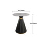Metal Modern Round Indoor Table Sintered Stone Top Table for Kitchen and Dining Room