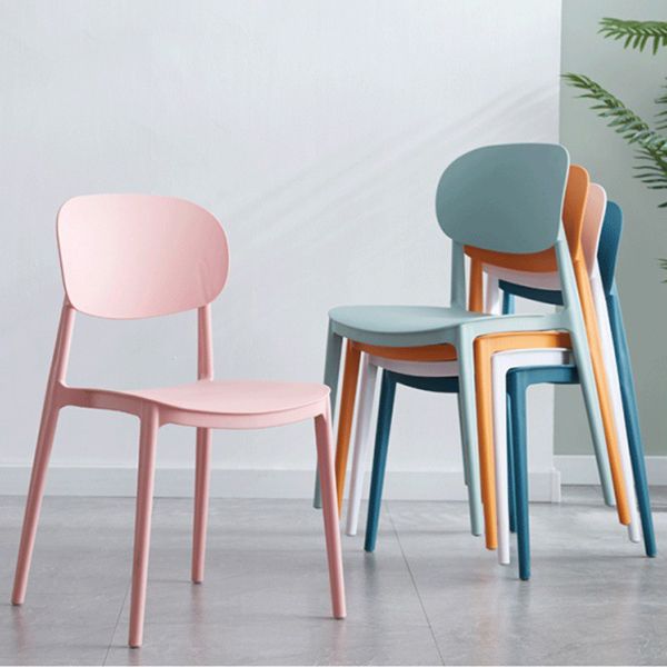 Plastic Contemporary Side Chair Open Back Kitchen Dining Room Chair Clearhalo 'Dining Chairs' 'Dining Tables & Seating' 'dining_chair' 'furn' 'furn_dining_chair' 'Furniture' 'furniture_dining_chair' 'Kitchen & Dining Furniture' 1200x1200_ed356715-432a-47ce-b942-b38966c57032