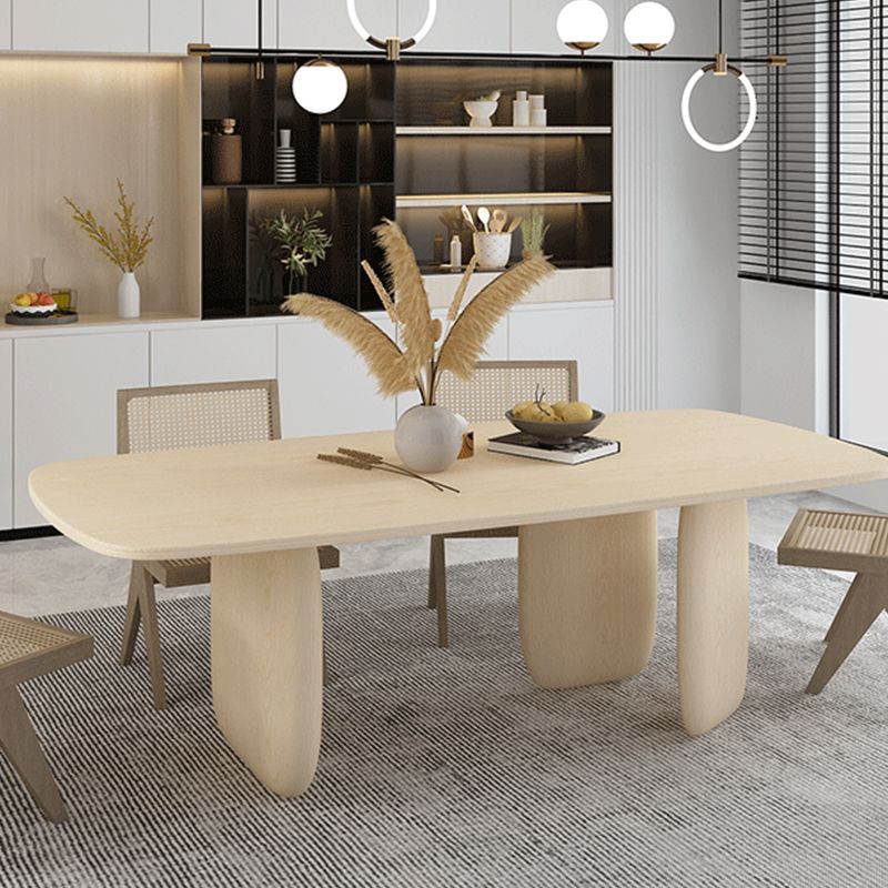 Pine Solid Wood Tripod Dining Table Modern Rectangle Dining Room Kitchen Home Furniture Clearhalo 'Dining Tables & Seating' 'Dining Tables' 'dining_table' 'furn' 'furn_dining_table' 'Furniture' 'furniture_dining_table' 'Kitchen & Dining Furniture' 'kitchen' 'kitchen_dining_table' 1200x1200_ed35866d-91f7-4ddc-8e25-e7d16cb438df