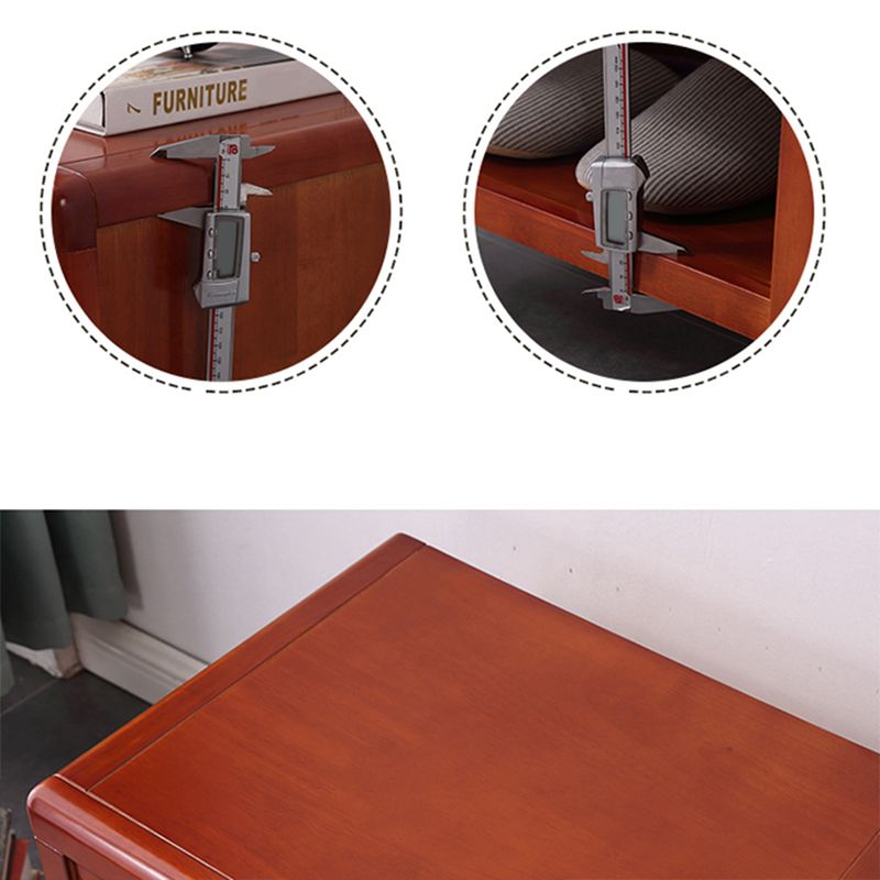 20 "l x 22" H moderno comodino in gomma mobile in legno con 1 traino