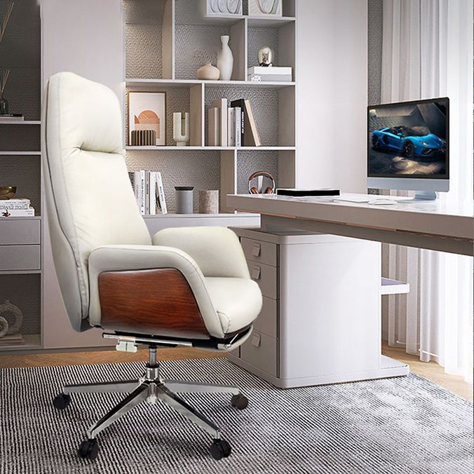 Modern No Arm Executive Chair Adjustable Height Managers Chair for Office Clearhalo 'furn' 'furn_office_chair' 'Furniture' 'Office Chairs' 'Office Furniture' 'office_chair' 1200x1200_ed36e4d7-a0a4-4597-8805-fd9d5f8b189a