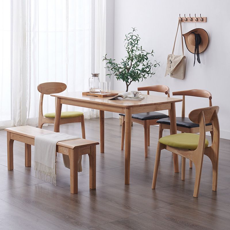 Rectangle Balata Wood Table Modern Dining Table with 4 Legs for Restaurant Clearhalo ' dining_table' 'Dining Tables & Seating' 'Dining Tables' 'furn' 'furn_dining_table' 'Furniture' 'furniture_dining_table' 'Kitchen & Dining Furniture' 'kitchen&dining_furn' 'kitchen' 'kitchen_dining_table' 1200x1200_ed37a756-9ea3-4fd7-84cb-8b8116ad046a