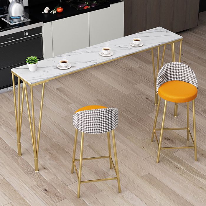 Modern Marble Pub Table with Rectangle Table Top Legs Table - 42" H Clearhalo 'Bar Furniture' 'Bar Tables' 'bar_tables' 'furn' 'furn_bar_tables' 'Furniture' 'furniture_bar_tables' 'Kitchen & Dining Furniture' 1200x1200_ed39523a-7738-446b-93f9-8f18354dc97b