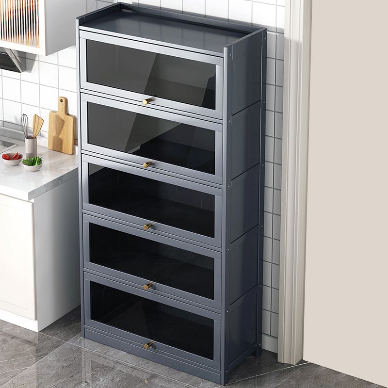 Sideboard di bambù contemporaneo di bambù con porte per sala da pranzo