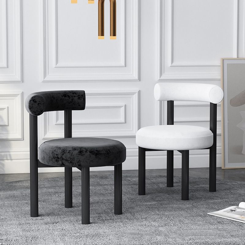 Contemporary Velvet Dining Armless Chair Metal Dining Chairs for Home Use Clearhalo 'Dining Chairs' 'Dining Tables & Seating' 'dining_chair' 'furn' 'furn_dining_chair' 'Furniture' 'Kitchen & Dining Furniture' 1200x1200_ed3c73a0-dbbd-4edc-9eb9-3c12b4bac06a