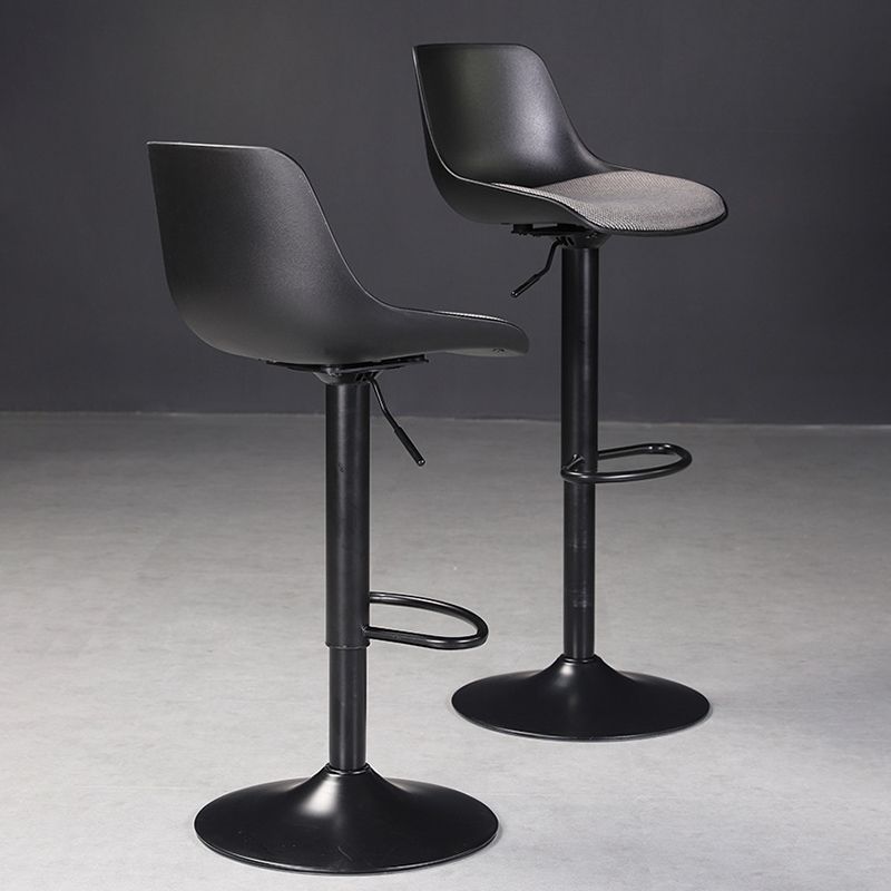Scandinavian Adjustable Height Bar Stool Metal Base Stool for Indoor