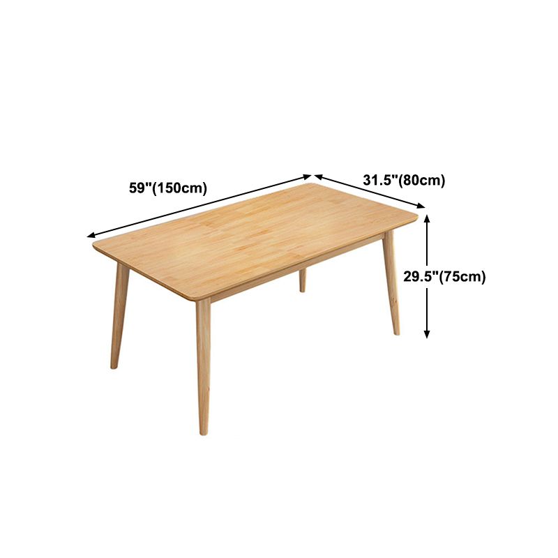 Rectangle Modern Wood Table Standard Height Table Dining Table with 4 Legs Clearhalo 'Dining Tables & Seating' 'Dining Tables' 'dining_table' 'furn' 'furn_dining_table' 'Furniture' 'Kitchen & Dining Furniture' 1200x1200_ed428f6c-b40c-40d3-a03e-7fba3cae84b1
