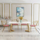 Marble Dining Site Table Traditional Luxury Rectangle Dining Table for Kitchen Home Clearhalo ' dining_table' 'Dining Tables & Seating' 'Dining Tables' 'furn' 'furn_dining_table' 'Furniture' 'furniture_dining_table' 'Kitchen & Dining Furniture' 'kitchen&dining_furn' 'kitchen' 'kitchen_dining_table' 1200x1200_ed4316e4-d9ad-4c0c-9326-e6c83889ba3d