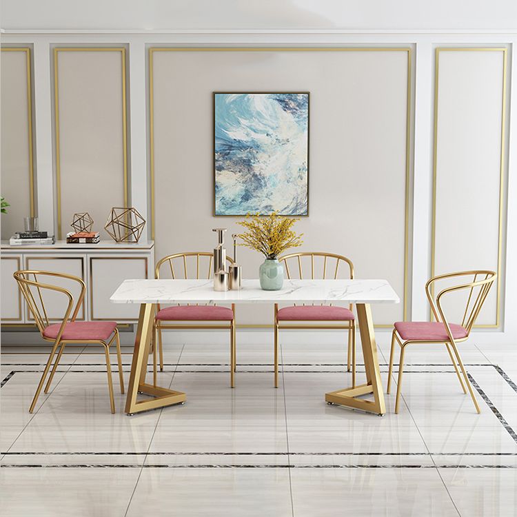 Marble Dining Site Table Traditional Luxury Rectangle Dining Table for Kitchen Home Clearhalo ' dining_table' 'Dining Tables & Seating' 'Dining Tables' 'furn' 'furn_dining_table' 'Furniture' 'furniture_dining_table' 'Kitchen & Dining Furniture' 'kitchen&dining_furn' 'kitchen' 'kitchen_dining_table' 1200x1200_ed4316e4-d9ad-4c0c-9326-e6c83889ba3d
