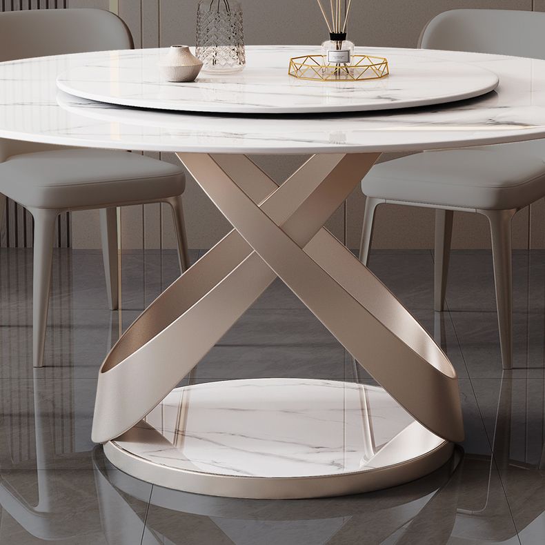 Pedestal Casual Dining Table Round Table for Home Kitchen Desk Clearhalo 'Dining Tables & Seating' 'Dining Tables' 'dining_table' 'furn' 'furn_dining_table' 'Furniture' 'Kitchen & Dining Furniture' 1200x1200_ed4358d9-eac2-40c6-80fe-2a93f2c452ab