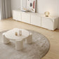 Modern Round Wood Coffee Table with 4 Legs Coffee Table in Cream Clearhalo 'Coffee & Accent Tables' 'Coffee Tables' 'coffee_tables' 'furn' 'furn_coffee_tables' 'Furniture' 'Living Room Furniture' 1200x1200_ed4686fa-e5ea-43b7-8e1d-633d68045de3