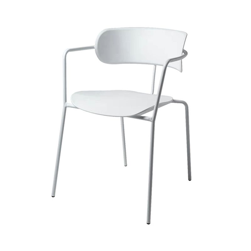 Contemporary Style Dining Chair Kitchen Open Back Arm Side Chair with Metal Legs Clearhalo ' kitchen&dining_furn' 'Dining Chairs' 'Dining Tables & Seating' 'dining_chair' 'furn' 'furn_dining_chair' 'Furniture' 'furniture_dining_chair' 'Kitchen & Dining Furniture' 'kitchen' 1200x1200_ed476544-3184-4031-b077-c3d24d902491
