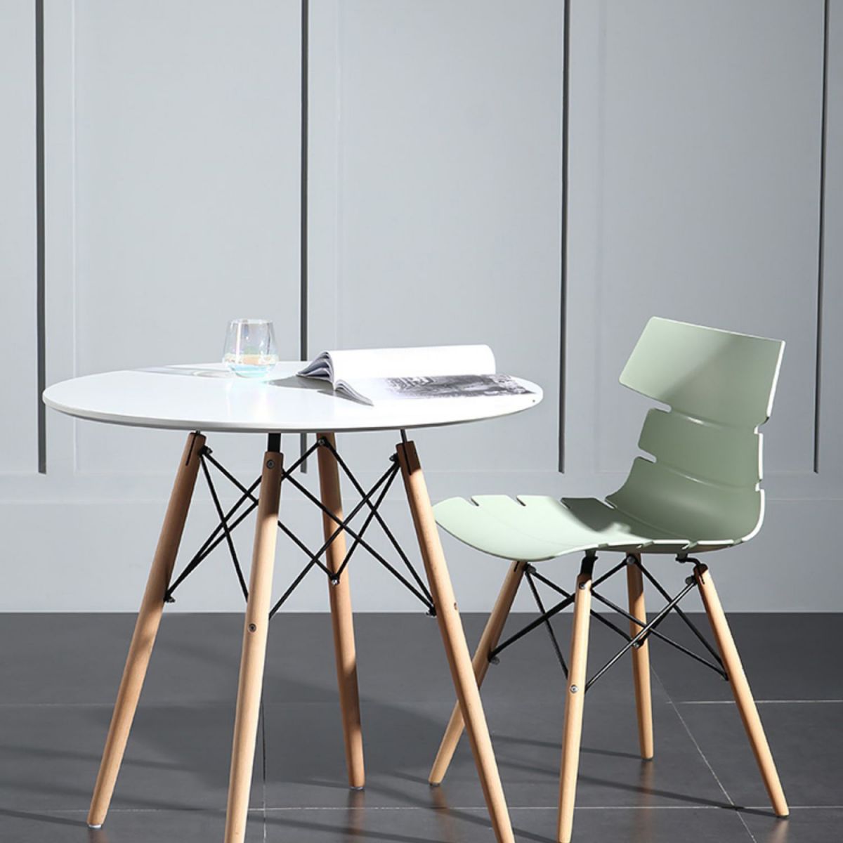 Wood Contemporary Round Dining Table Manufactured Wood Top Table for Dining Room Clearhalo ' dining_table' 'Dining Tables & Seating' 'Dining Tables' 'furn' 'furn_dining_table' 'Furniture' 'furniture_dining_table' 'Kitchen & Dining Furniture' 'kitchen&dining_furn' 'kitchen' 'kitchen_dining_table' 1200x1200_ed48da7f-539f-4790-a5eb-00aa59b99c7b