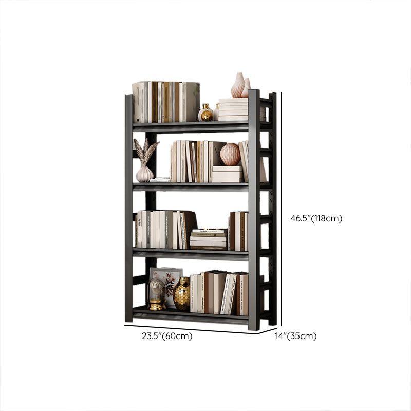 Modern Style Open Back Standard Bookshelf Metal Bookcase for Study Room Clearhalo 'Bookcases' 'furn' 'furn_bookcases' 'Furniture' 'Office Furniture' 1200x1200_ed49095b-e2de-48b9-8cec-4695869572d1