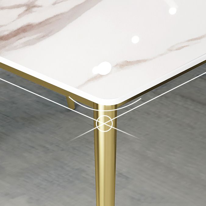 Slate and Metal Table Glam Style Minimalist Rectangular Dining Table Clearhalo 'Dining Tables & Seating' 'Dining Tables' 'dining_table' 'furn' 'furn_dining_table' 'Furniture' 'Kitchen & Dining Furniture' 1200x1200_ed4add75-a4e4-46ef-bb5d-113c71892373