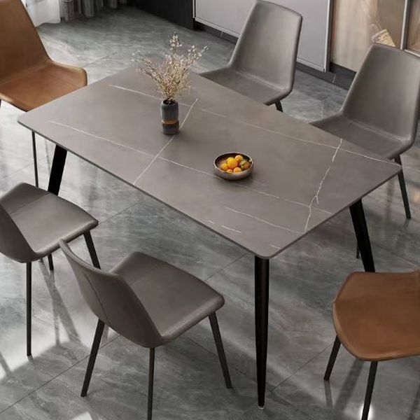 Rectangle Dining Table Modern Sintered Stone Furniture with Metallic Base Clearhalo ' dining_table' 'Dining Tables & Seating' 'Dining Tables' 'furn' 'furn_dining_table' 'Furniture' 'furniture_dining_table' 'Kitchen & Dining Furniture' 'kitchen&dining_furn' 'kitchen' 'kitchen_dining_table' 1200x1200_ed4b6c63-c5fd-491f-ac00-9bd0e24c8eae