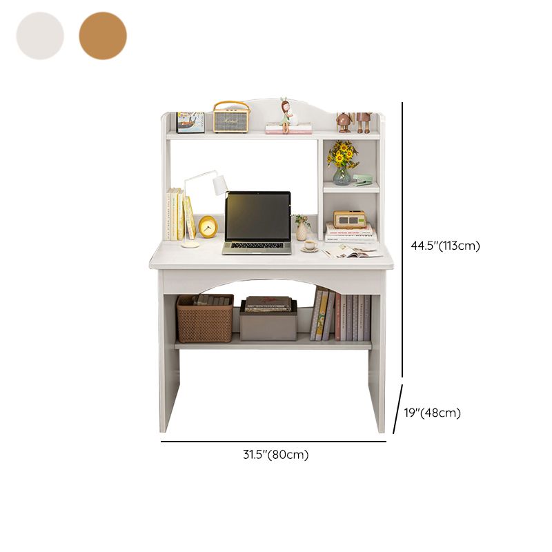 Escritorio de oficina de madera de estilo contemporáneo escritorio rectangular de tareas en blanco/natural