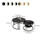 Tavolino in ardesia tavolino a tavolino rotondo con deposito