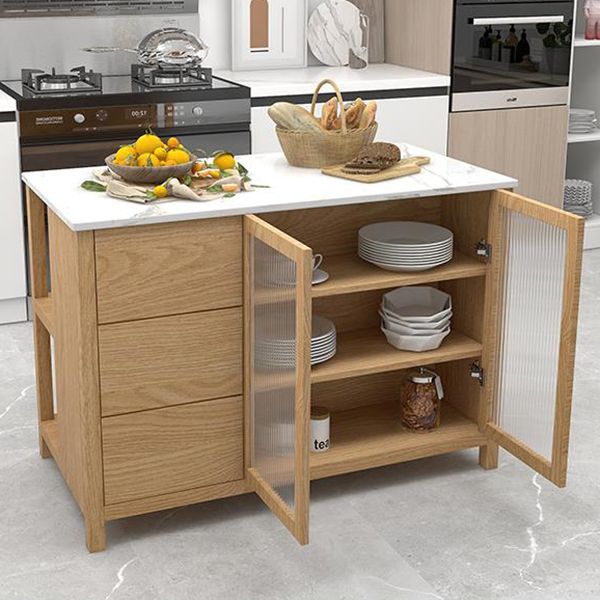 Tavolo da cucina tradizionale cucina stazionaria tavolo da cucina in legno con cassetto