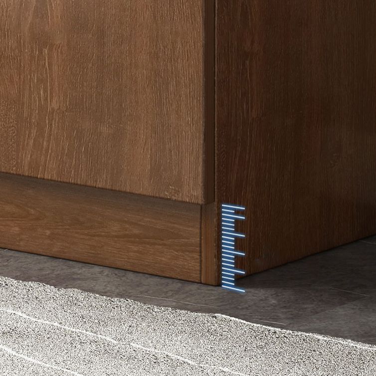 Server a buffet da 71,6 "moderni in legno ingegnerizzato con porte di vetro