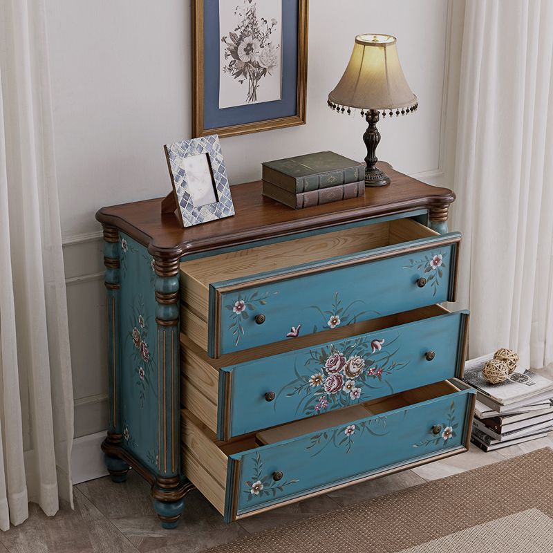 Distressed Wood Accent Chest 32.8" Tall 3 Drawers Side Cabinet Clearhalo 'Cabinets & Chests' 'cabinets_chests' 'furn' 'furn_cabinets_chests' 'Furniture' 'Living Room Furniture' 1200x1200_ed4f4330-b228-4ab8-b790-1268dd39752a