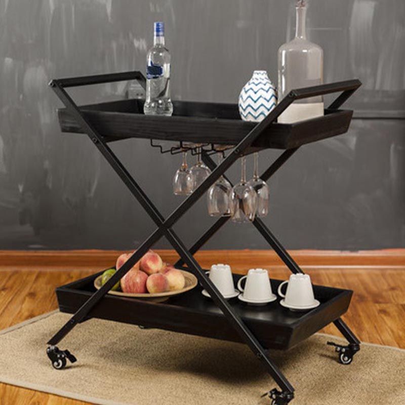 27.56 "H ROLLING TABLE DE PREP moderne Table de préparation rectangulaire en bois pour usage domestique