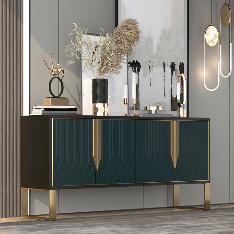 Contemporary Buffet Table Engineered Wood Sideboard Table with Doors for Kitchen Clearhalo 'buffet_sideboard' 'Buffets & Sideboards' 'furn' 'furn_buffet_sideboard' 'Furniture' 'Kitchen & Dining Furniture' 1200x1200_ed50e0f1-752d-4365-9747-248de670dd59